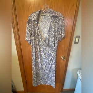Soft by Avenue plus size faux wrap dress - paisley design 14/16